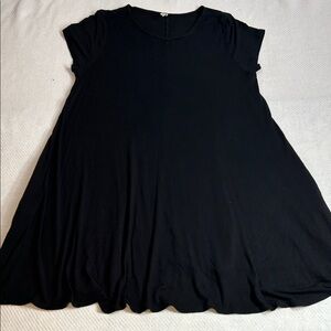 Black Tshirt Dress with Pockets